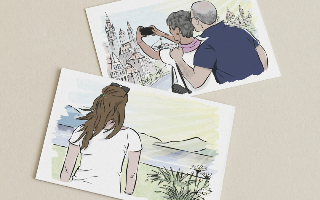 Illustrazione per cartolina regalo